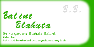 balint blahuta business card